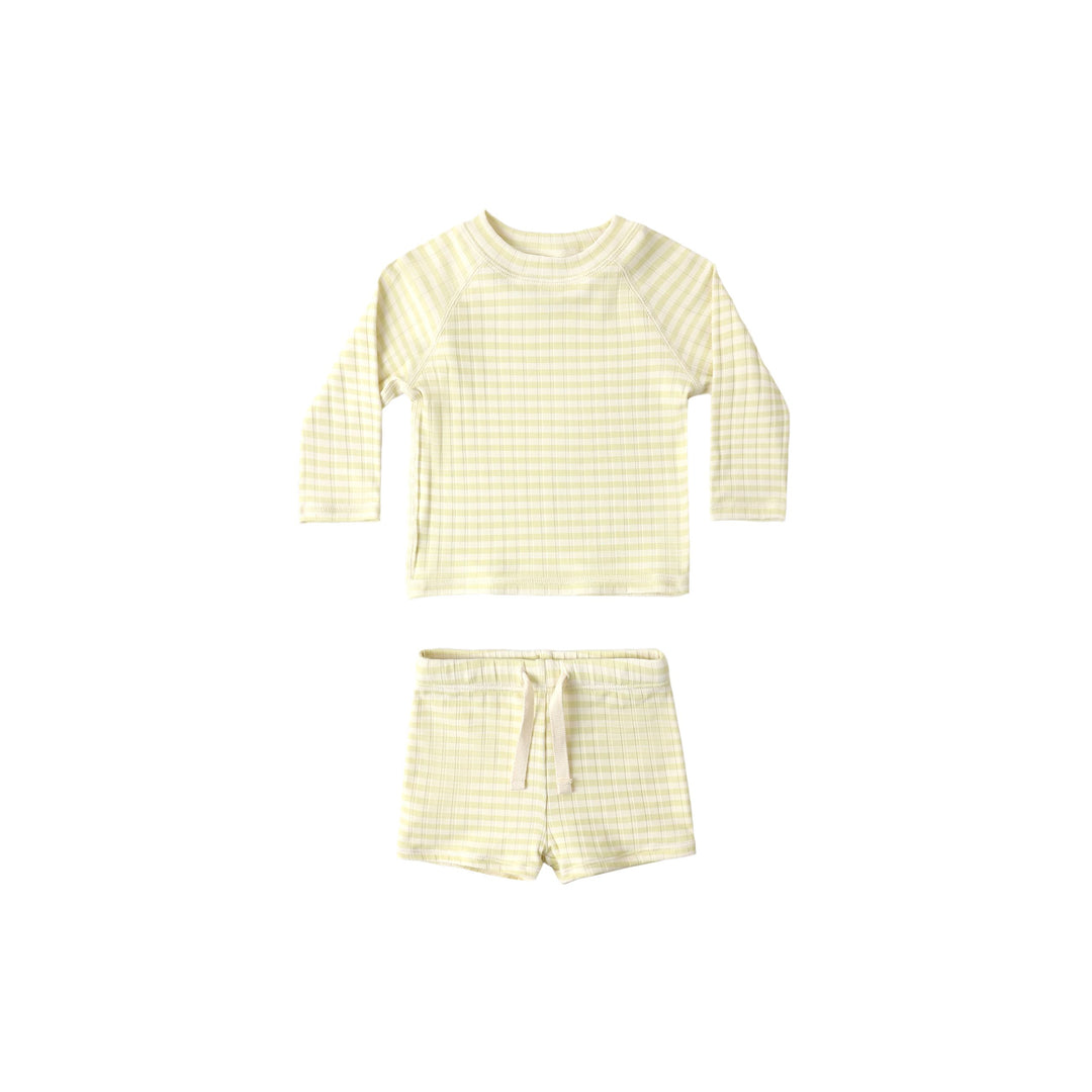 RYLEE + CRU Boys Rashguard Set || Citron Stripe