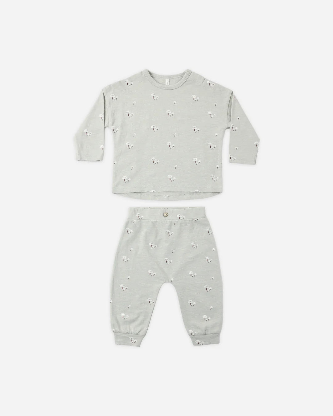 Long Sleeve Tee + Pant Set Mushrooms