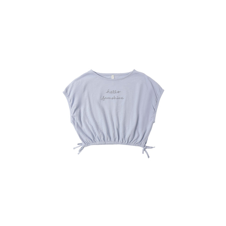 Cropped Cinch Tee || Hello Sunshine