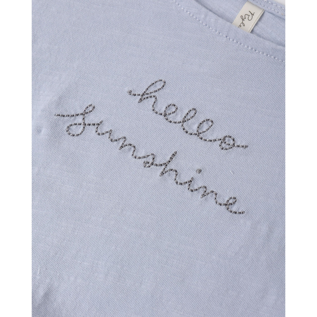 Cropped Cinch Tee || Hello Sunshine