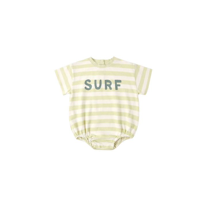This super soft Rylee + Cru&amp;nbsp;romper has short sleeves, crew neckline, and snaps along bottom for easy changes.

Featuring a &