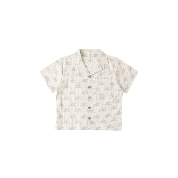 Lapel Collar Shirt Palm Trees