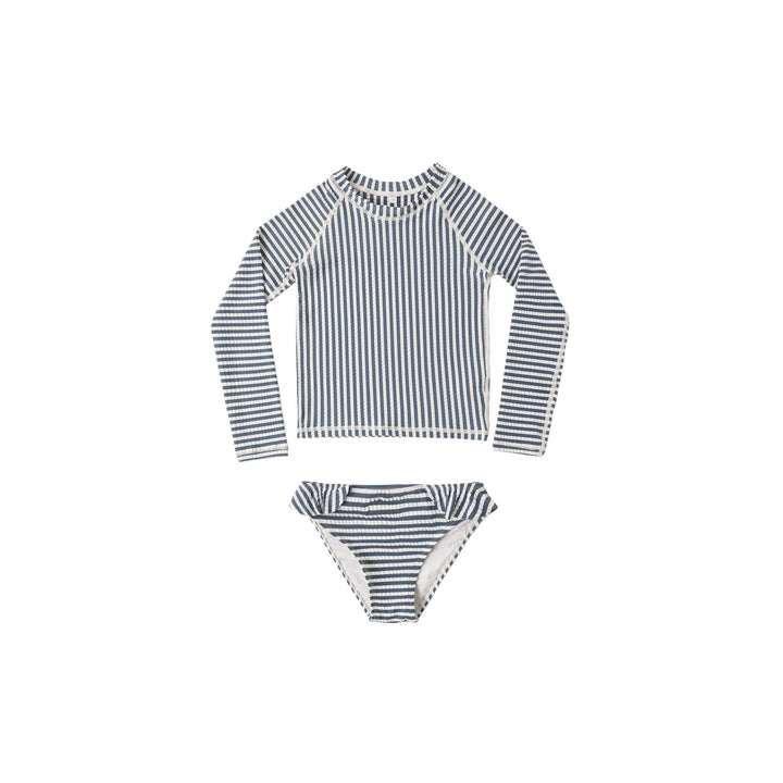 Maryn Rashguard Set Navy Stripe