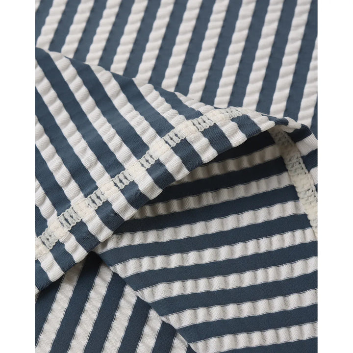Maryn Rashguard Set Navy Stripe