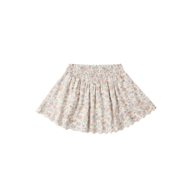 Smocked V Mini Skirt || Bloom