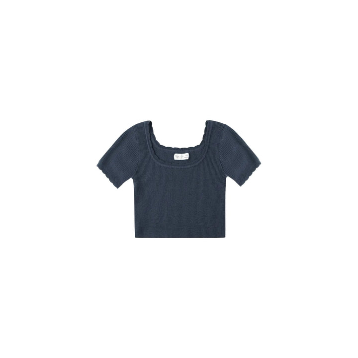 Rylee + Cru Navy blue crop top