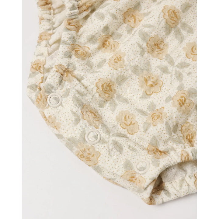 RYLEE + CRU Roxy Romper || Yellow Floral