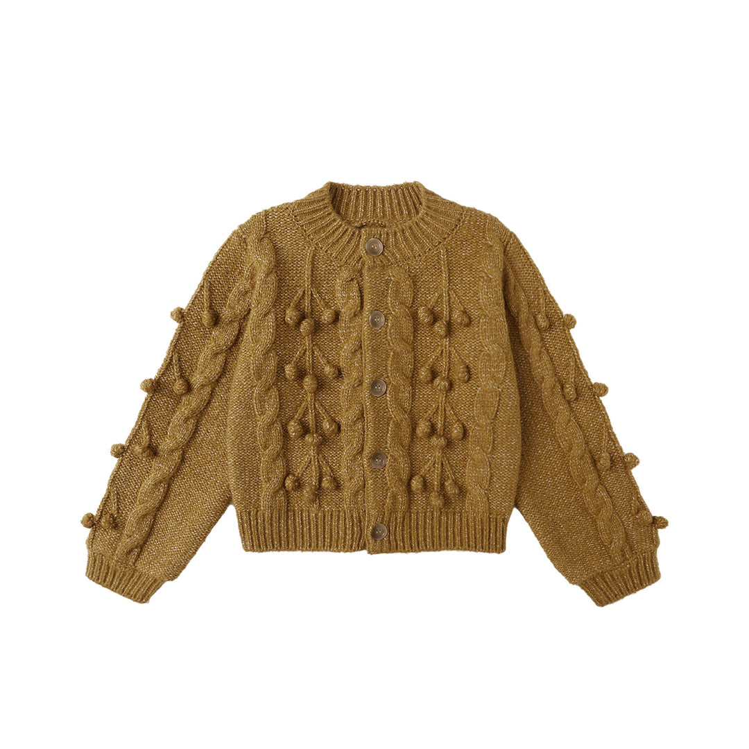 RYLEE + CRU Bobble Cardigan || Golden