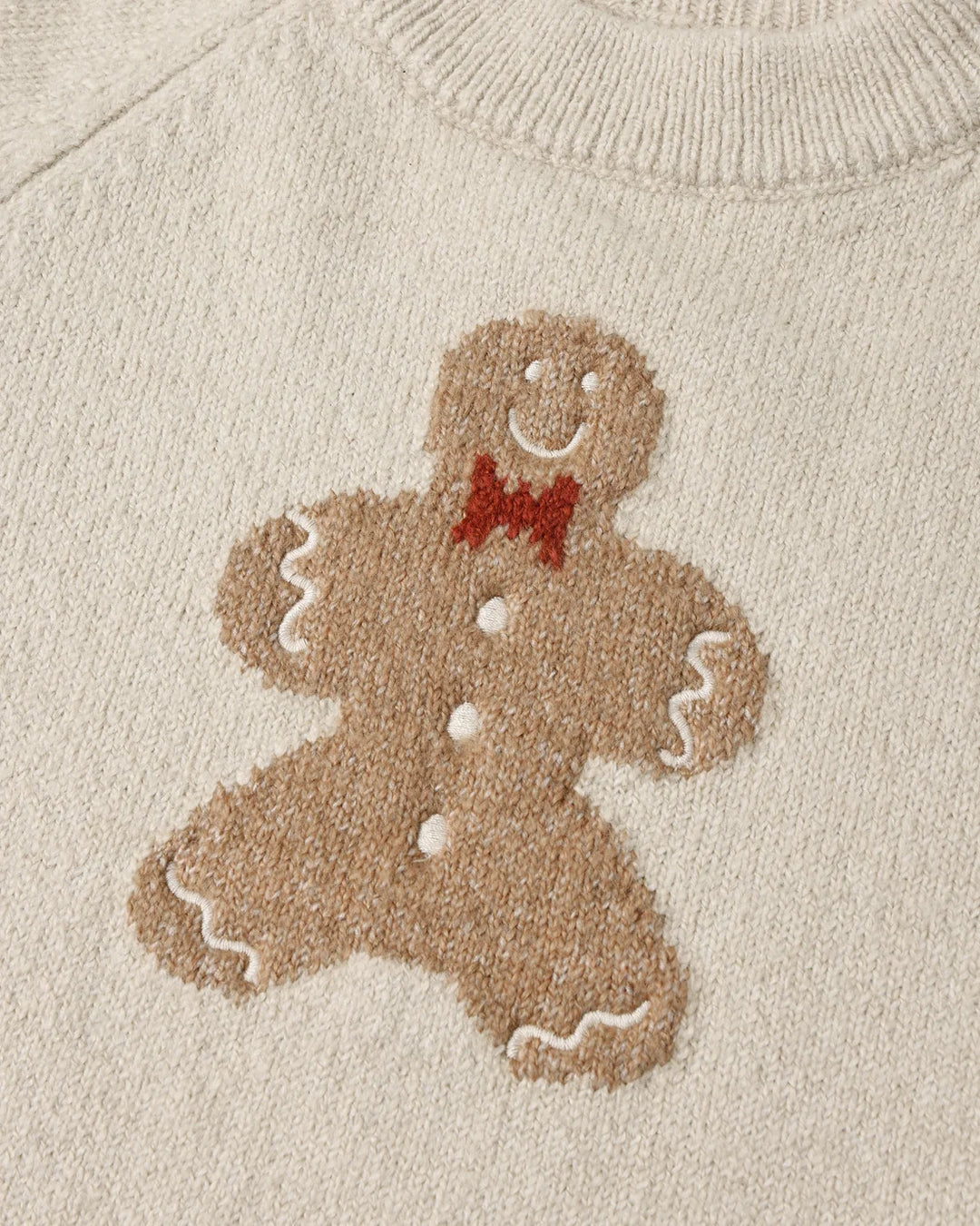 Relaxed Raglan Sweater Gingerbread Man