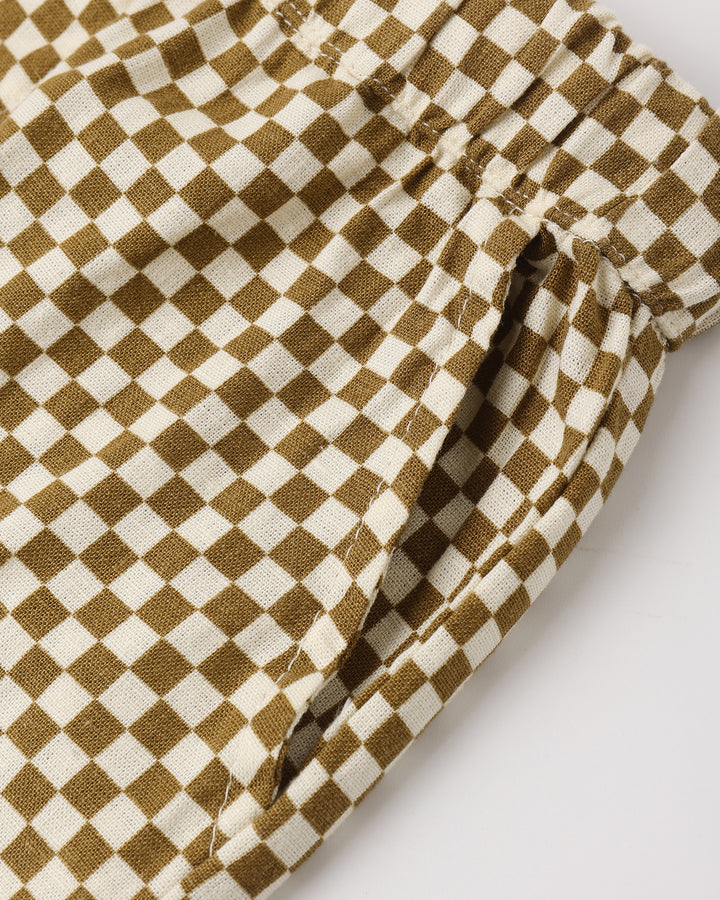 Perry Short || Ocre Check