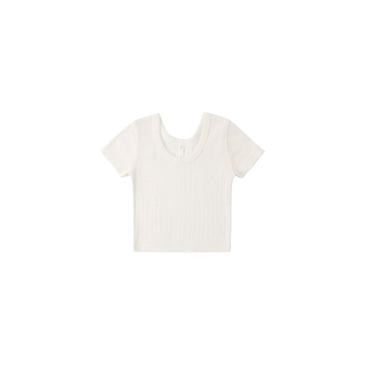 Pointelle Tee Ivory