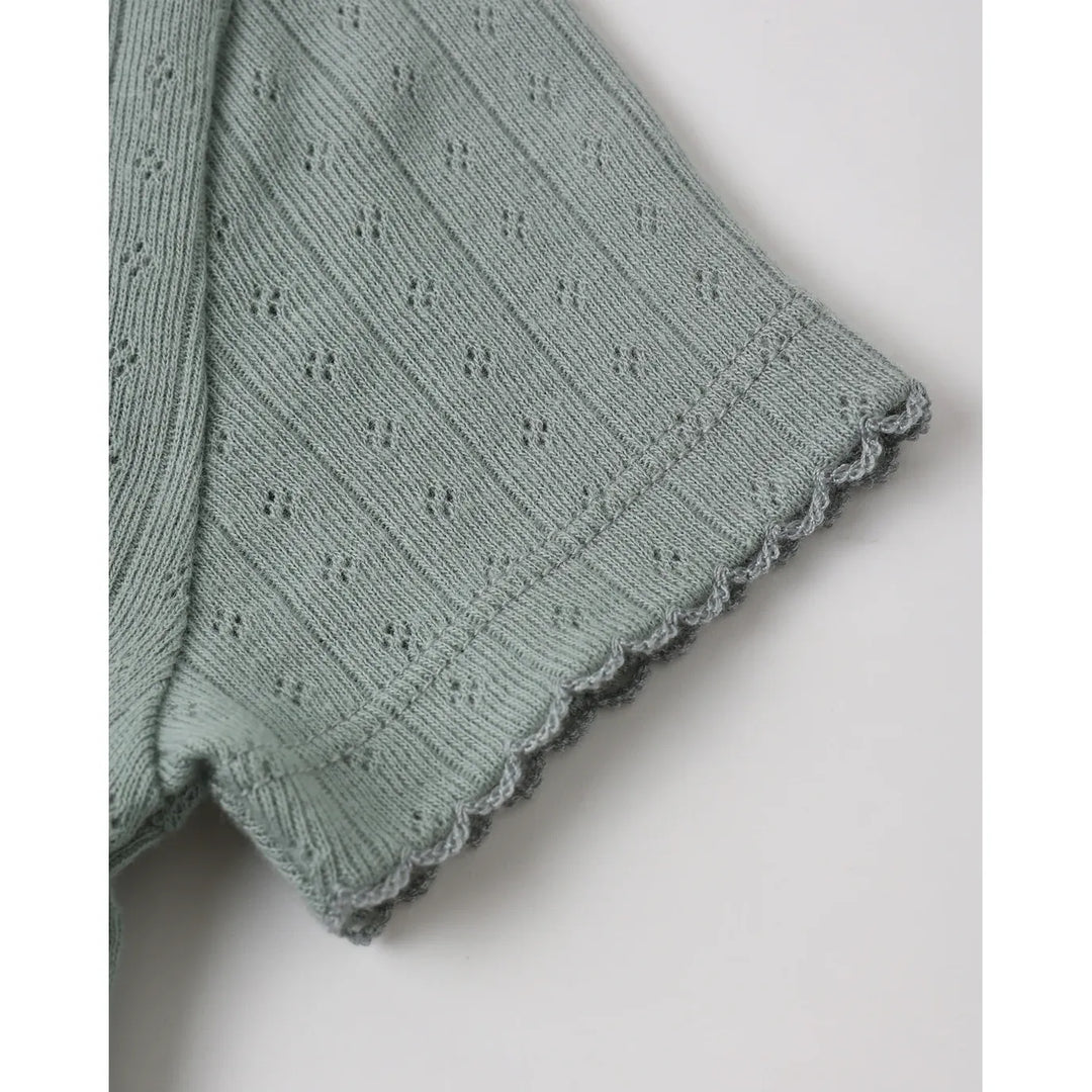 Pointelle Tee Sea Green