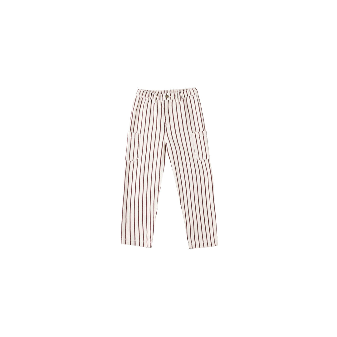 RYLEE + CRU Burgundy Pinstripe Relaxed Cargo Pant