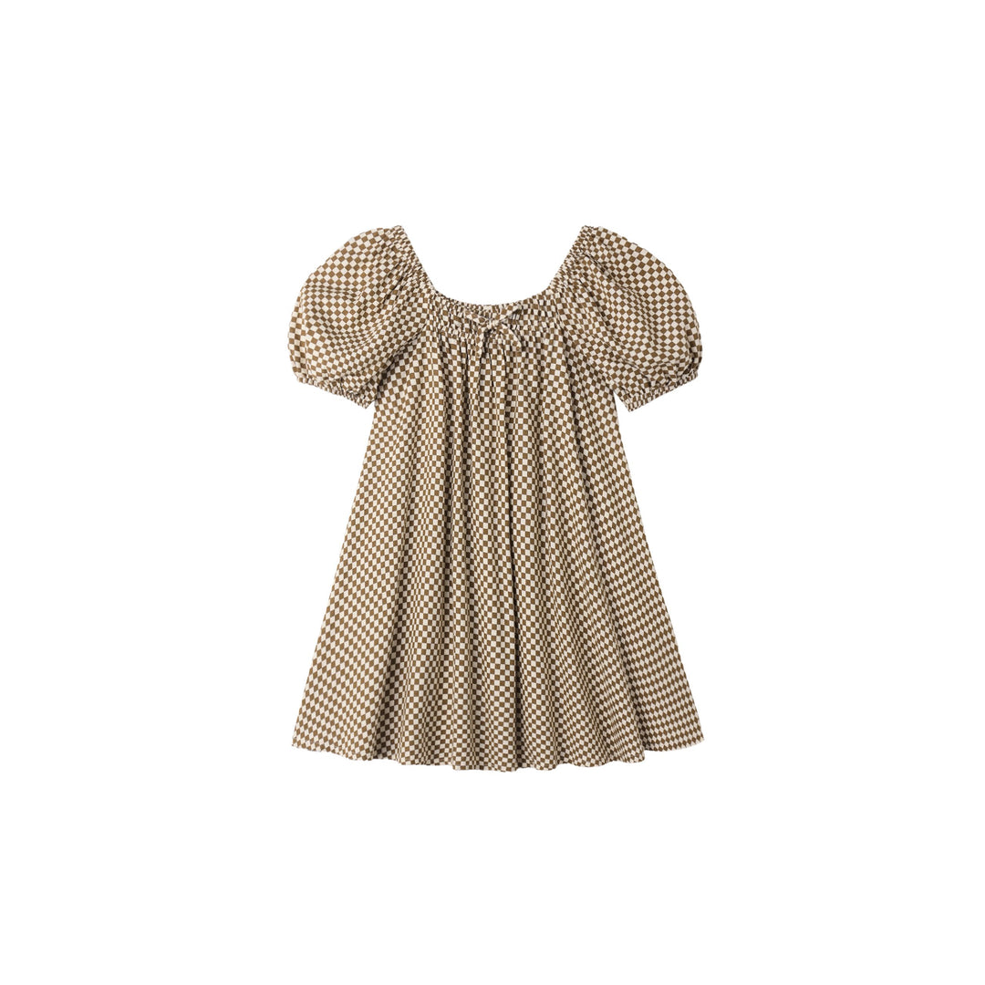 Sabrina Mini Dress || Ocre Check