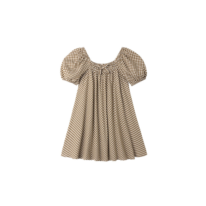 Sabrina Mini Dress || Ocre Check