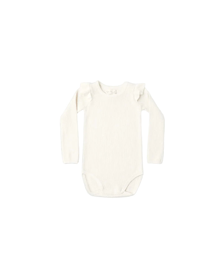 Shoulder Ruffle Bodysuit Natural