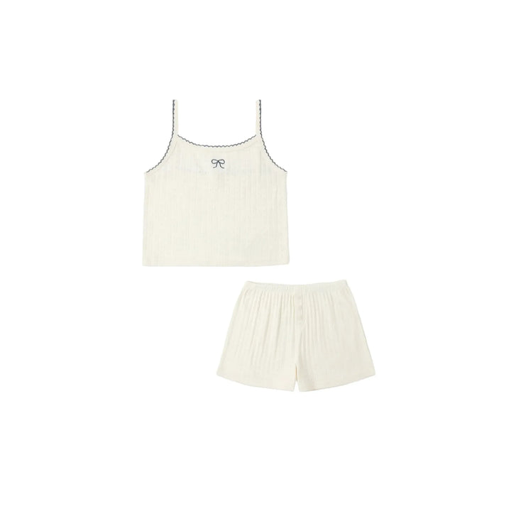 Pointelle Lounge Set Ivory