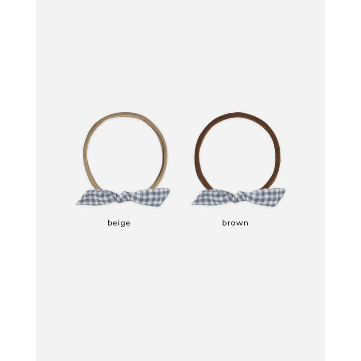RYLEE + CRU Little Knot Headband || Marine Gingham