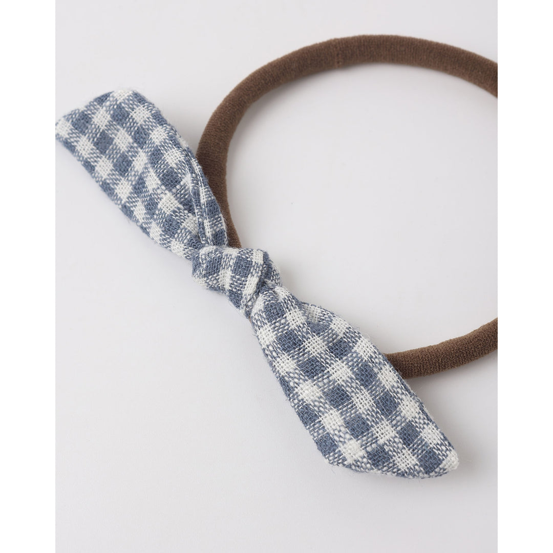 RYLEE + CRU Little Knot Headband || Marine Gingham