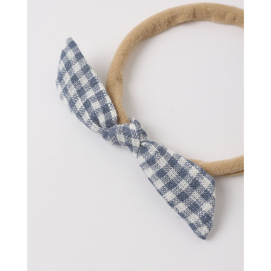 RYLEE + CRU Little Knot Headband || Marine Gingham
