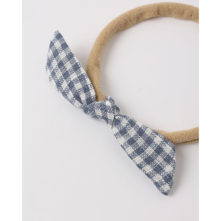 RYLEE + CRU Little Knot Headband || Marine Gingham