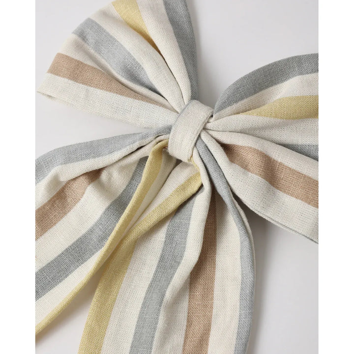 Oversized Bow in Valencia Stripe