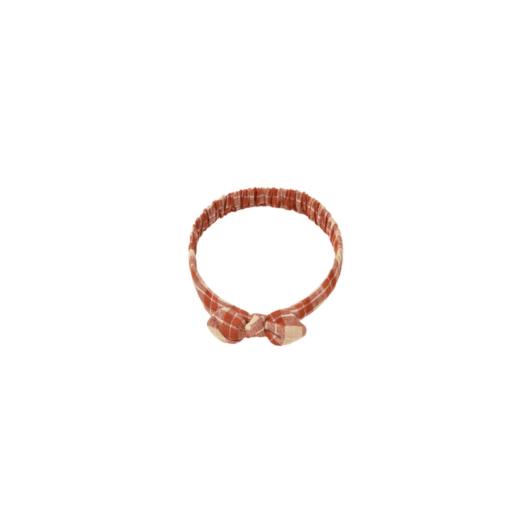 RYLEE + CRU Baby Bow Headband || Red Plaid