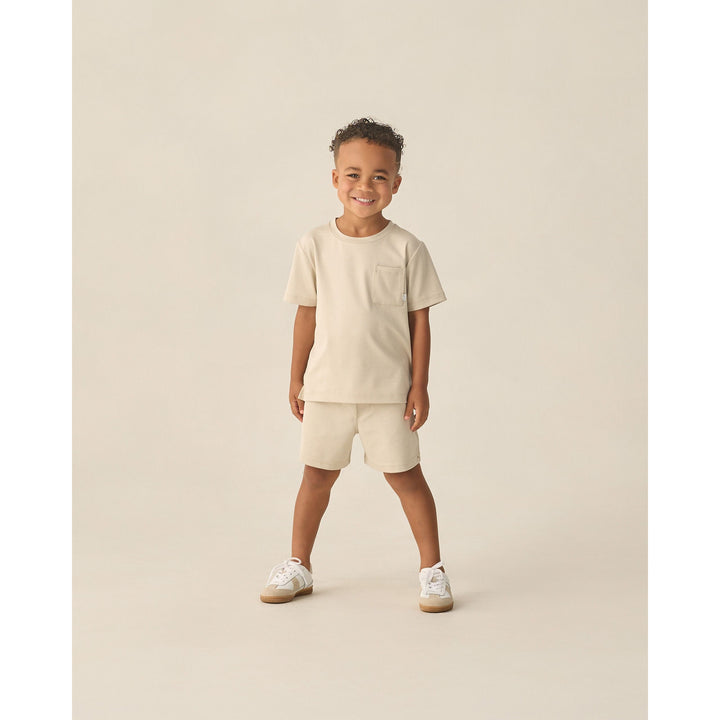 Oceanside Tech Short || Heathered Pebble