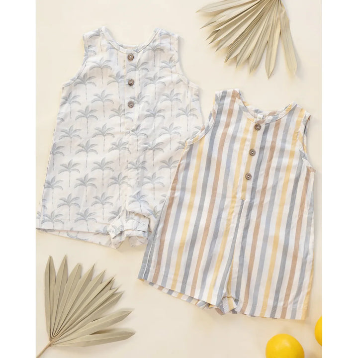 Mavrick Romper Valencia Stripe