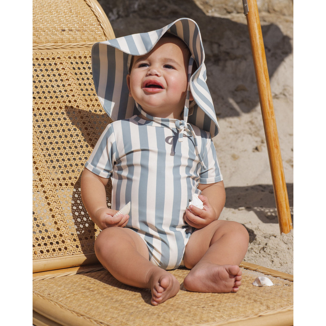 Floppy Swim Hat || Green Stripe