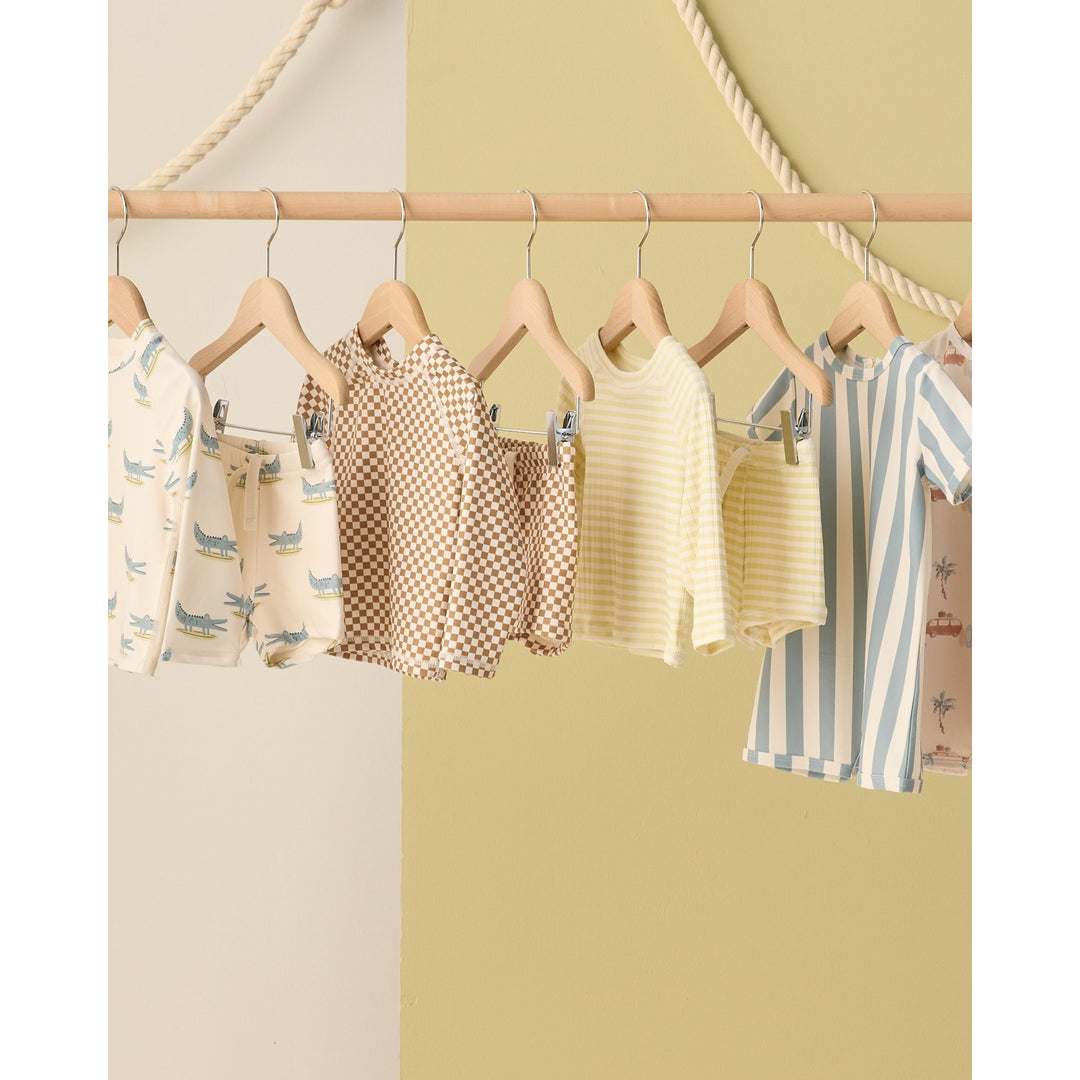 RYLEE + CRU Boys Rashguard Set || Citron Stripe