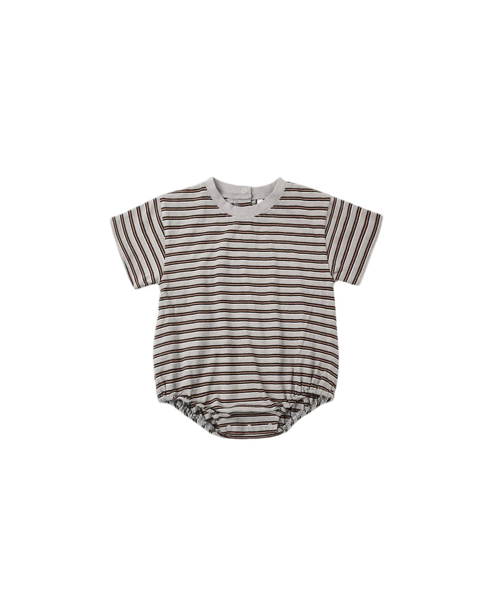 Relaxed Bubble Romper Vintage Stripe