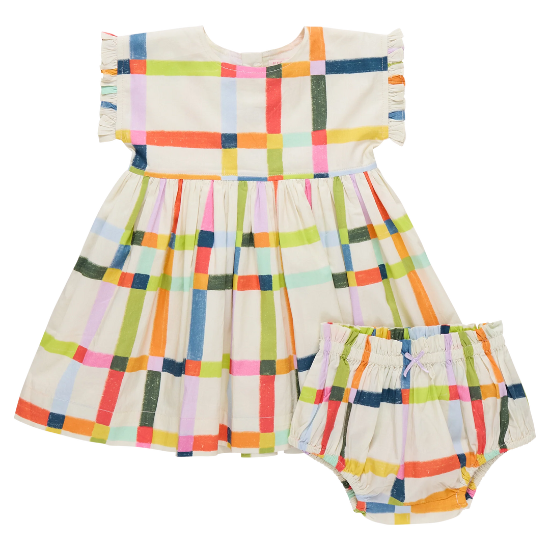 Adaline Dress Set Multi Tattersall