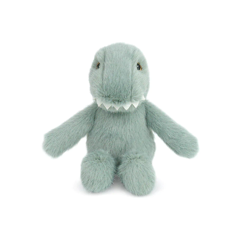 Tiny Dino Sage Plush Rattle