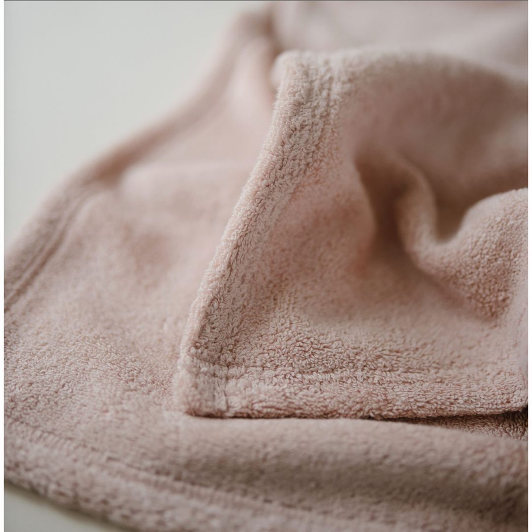 ORGANIC BEAR PONCHO TOWEL blush