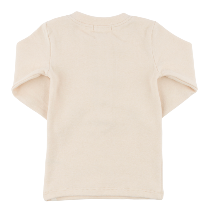 Mini Stripe Elbow Patch Henley - Vanilla
