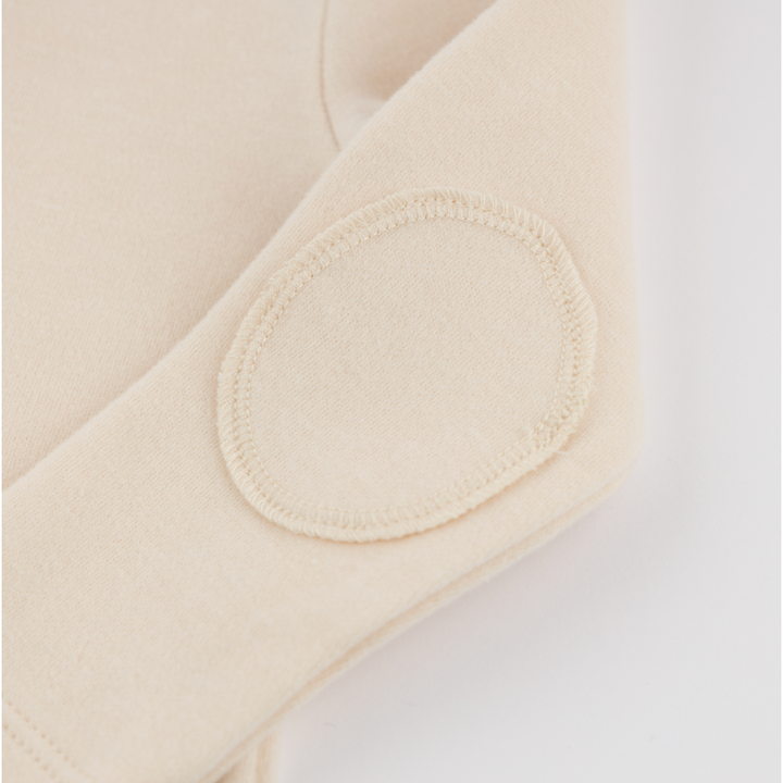 Mini Stripe Elbow Patch Henley - Vanilla