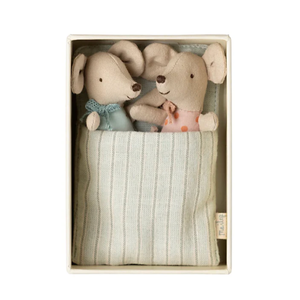 MAILEG Baby Mice Twins in Matchbox