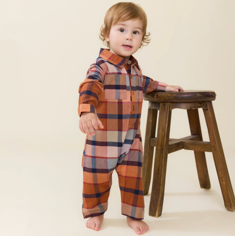 PINK CHICKEN Easton Hayride Plaid Jumper