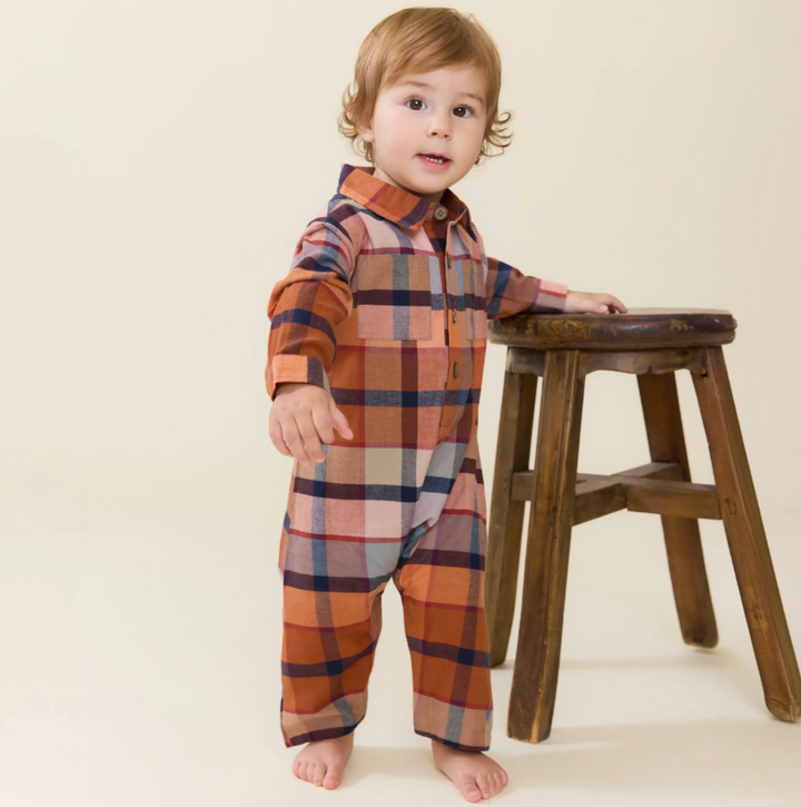 PINK CHICKEN Easton Hayride Plaid Jumper