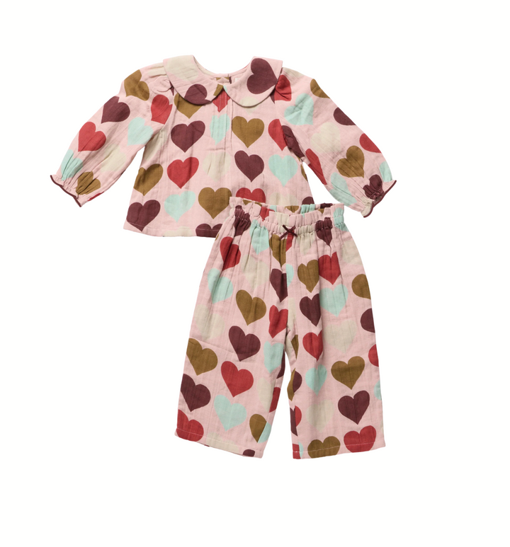 PINK CHICKEN Dawson Multi Harvest Hearts 2pc Set