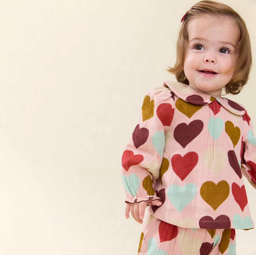 PINK CHICKEN Dawson Multi Harvest Hearts 2pc Set
