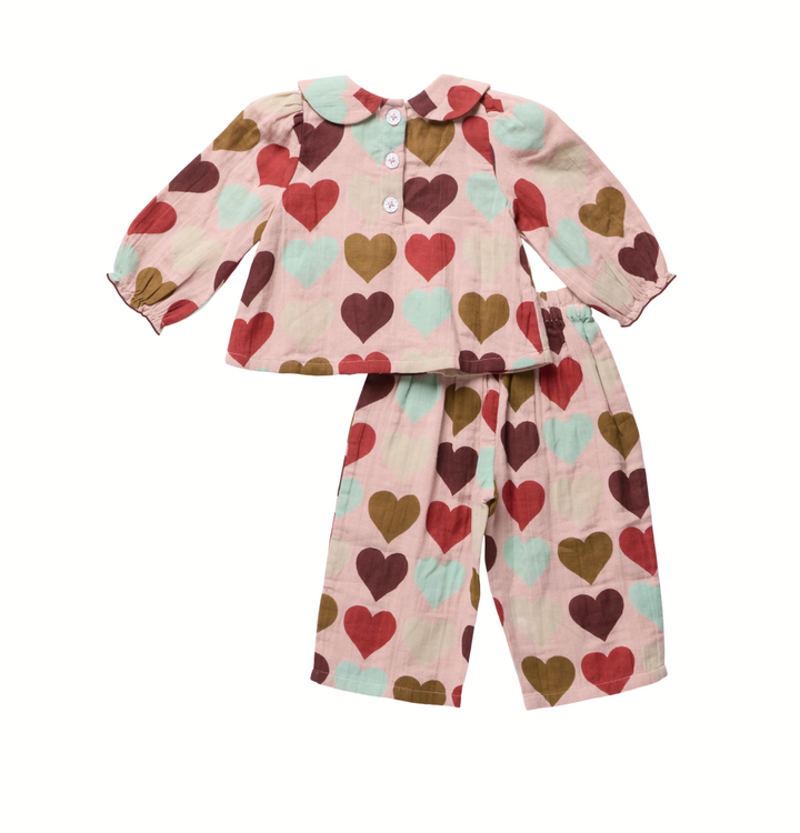 PINK CHICKEN Dawson Multi Harvest Hearts 2pc Set