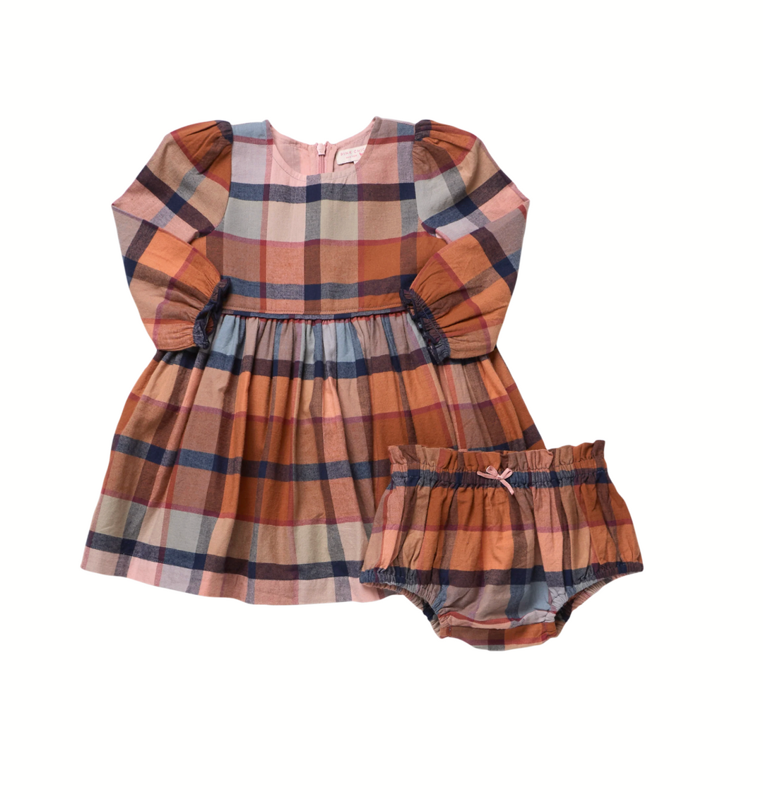 PINK CHICKEN Mae Hayride Plaid Dress Set