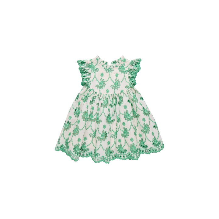 Cynthia Dress Kelly Green Eyelet