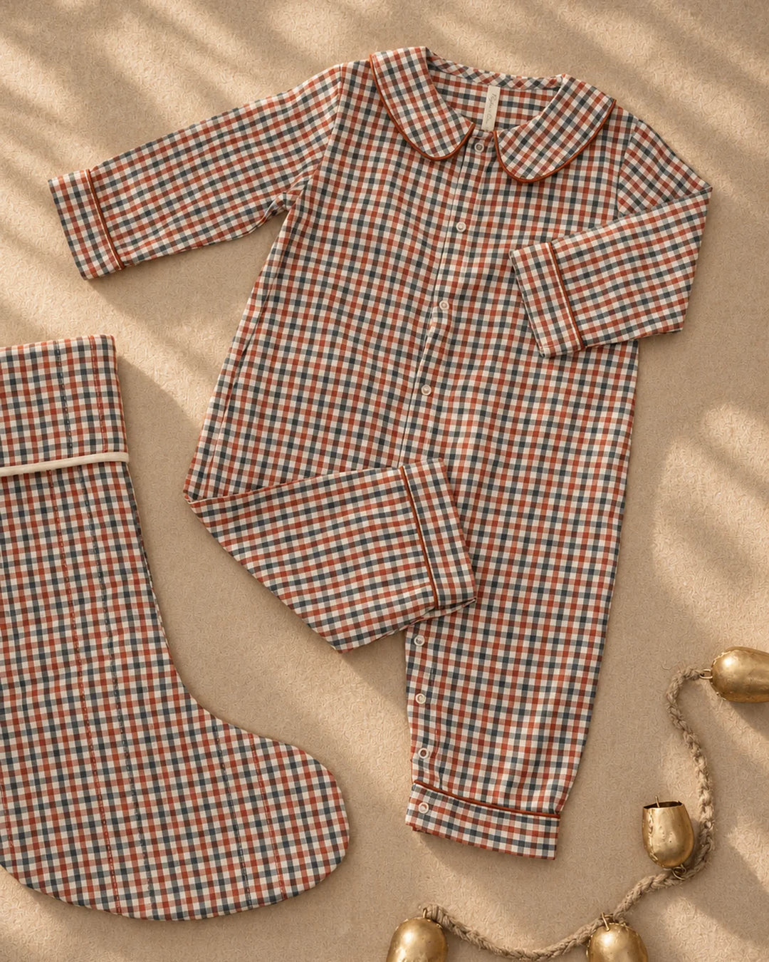 Baby Pajama Romper Holiday Gingham