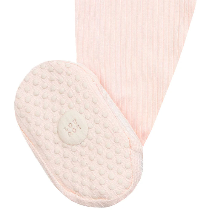 LOU LOU Ribbed Zipper Footie • Rosie