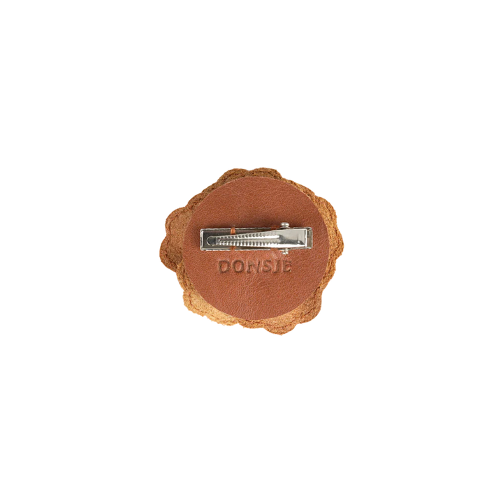 Donsje Zaza Fields Hibiscus Leather Clip • Maple