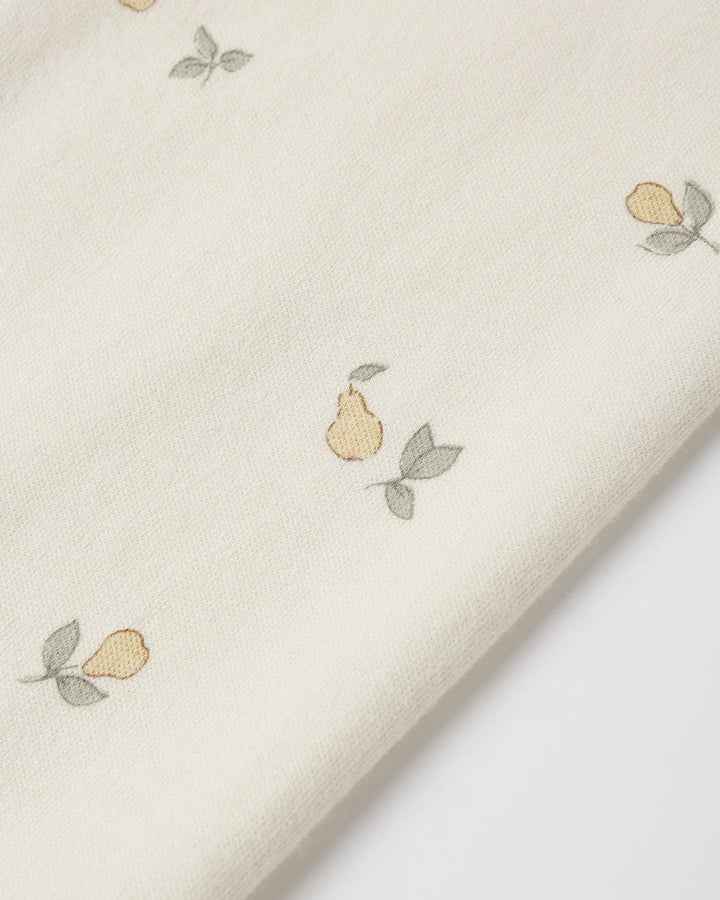 ORGANIC Zip Long Sleeve Sleeper Footie Pears