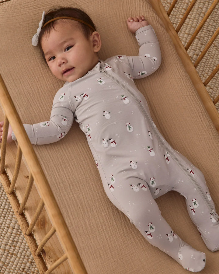 Bamboo Zip Footie Snowman
